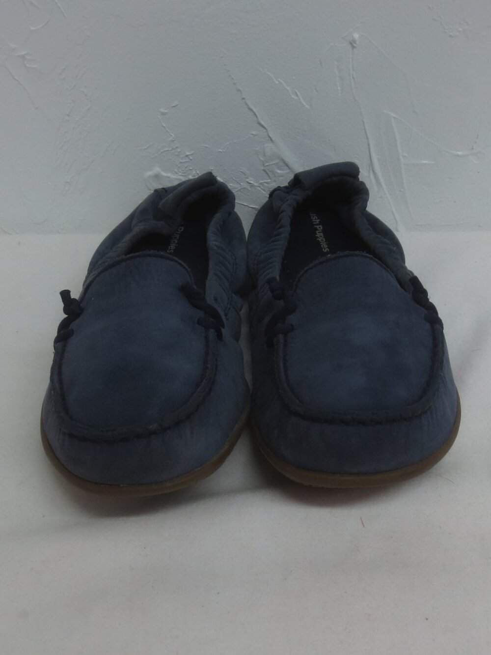 NEW Hush Puppies Shoes Navy Faux Suede HPO2 Flex Comfy Casual Loafers Size 7.5